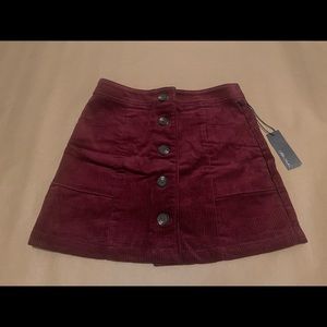 BRAND NEW CORDUROY BUTTON FRONT SKIRT